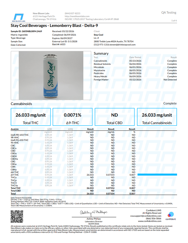 Stay cool 25mg Delta 9 Seltzer