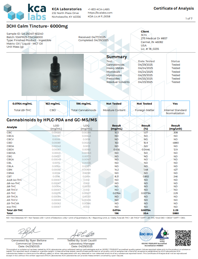 3chi  Focus CBD Tincture 6000mg