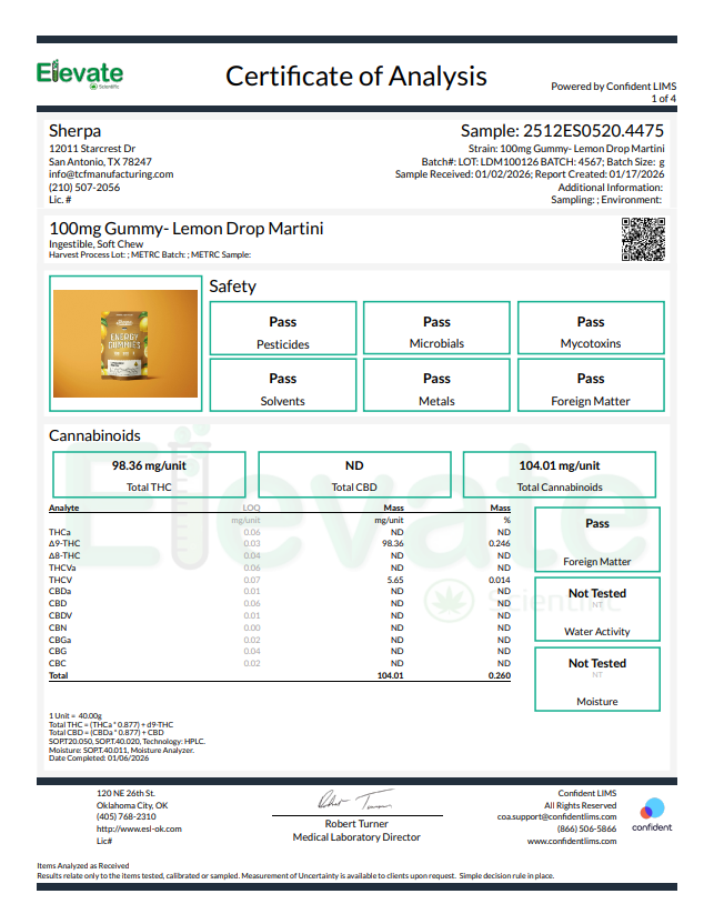 Sherpa 100MG Delta 9 Gummies