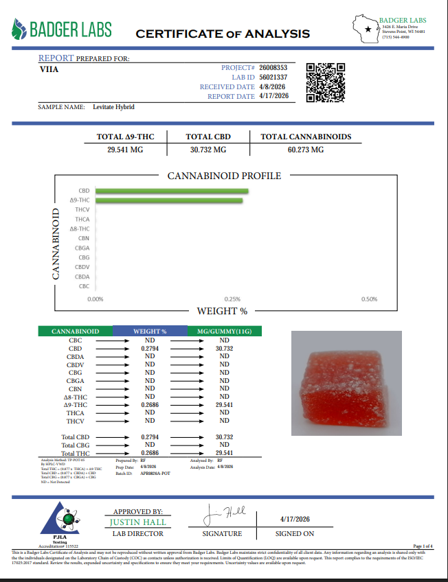 VIIA Levitate 30mg Gummie