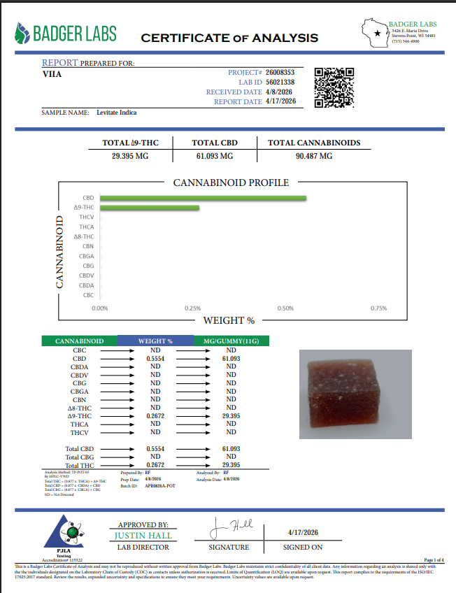 VIIA Levitate 30mg Gummie