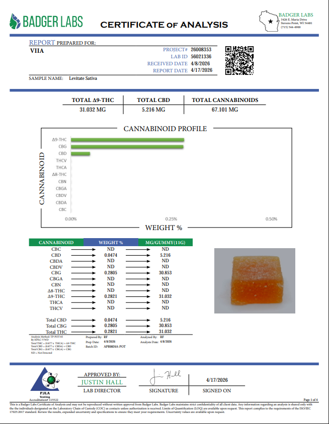 VIIA Levitate 30mg Gummie