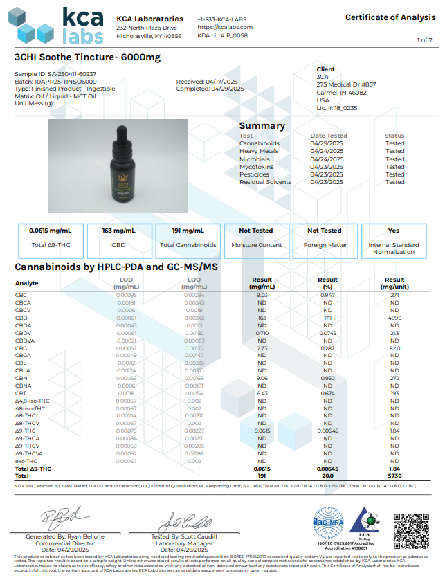 3chi  Focus CBD Tincture 6000mg