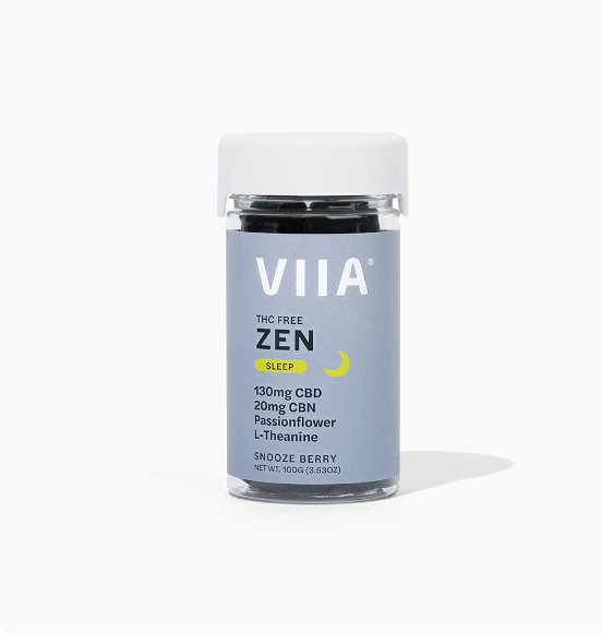 Viia Zen THC FREE 130mg CBD + 20mg CBN gummies 20ct