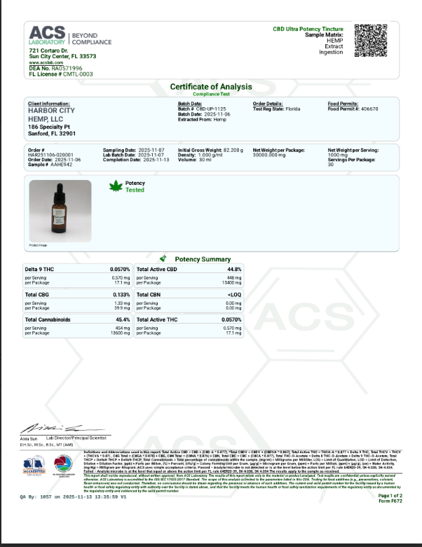 Harbor City 14,000MG CBD Tincture